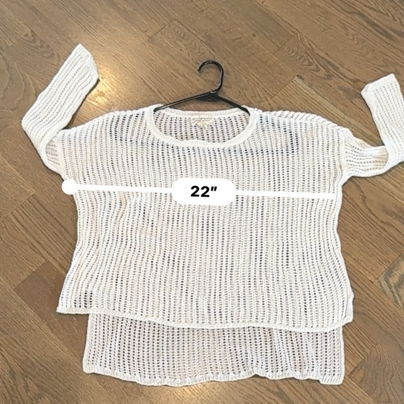 Ralph Lauren Denim & Supply Women Size small S/P White Sweater Crochet Knit G - Picture 4 of 6